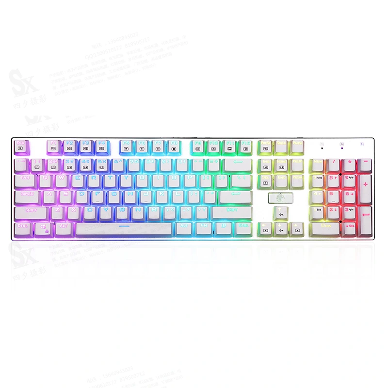 104 キー RGB メカニカル ゲーミング キーボード USB 有線