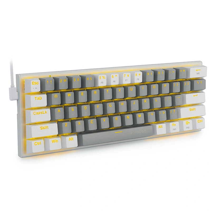 61キー60％有線LEDメカニカルゲームキーボード