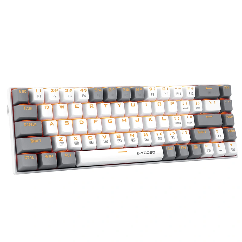 68 キーメカニカルゲーミング有線 LED バックライト付きキーボード