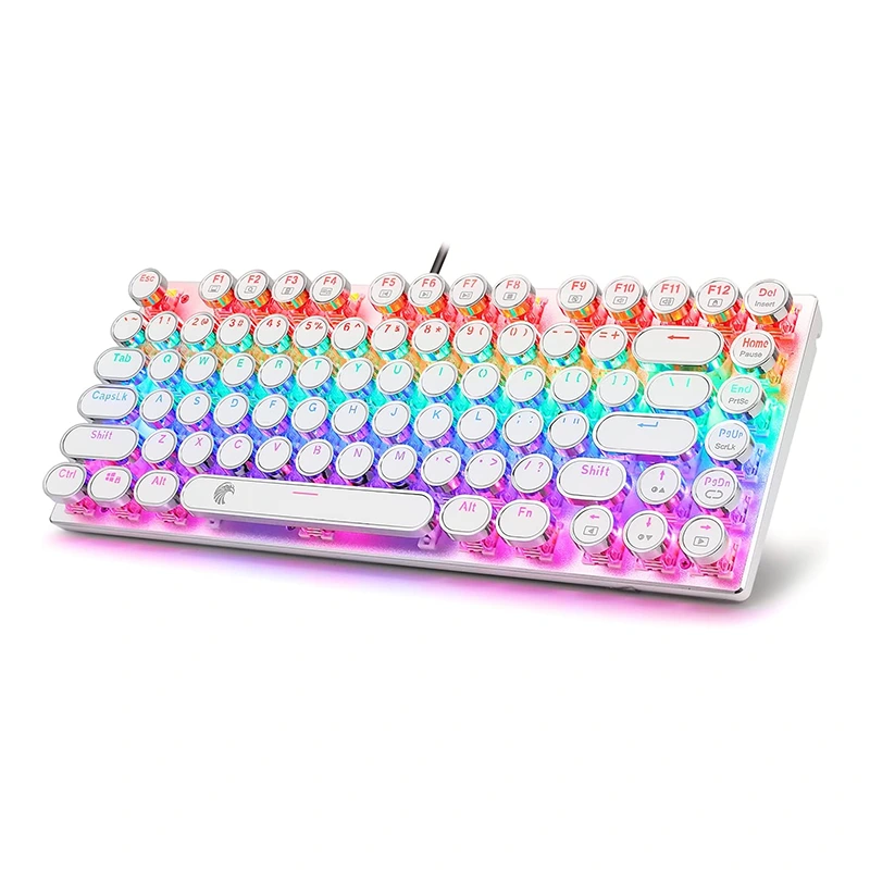 81Keys タイプライター メカニカル キーボード レインボー