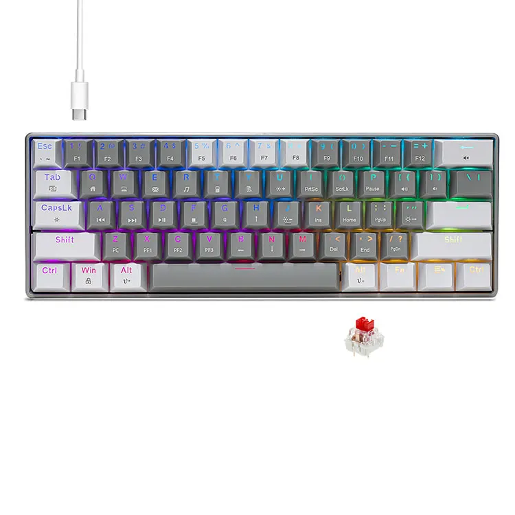 ポータブル 60% メカニカル有線ゲーミング キーボード