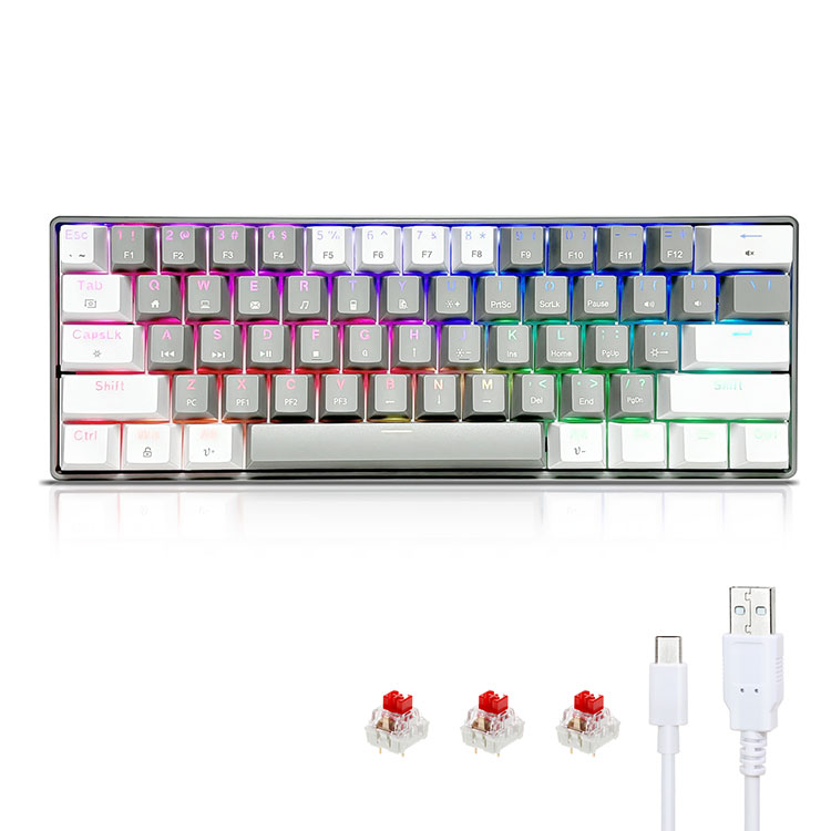 ポータブル 60% RGB メカニカル ゲーミング キーボード
