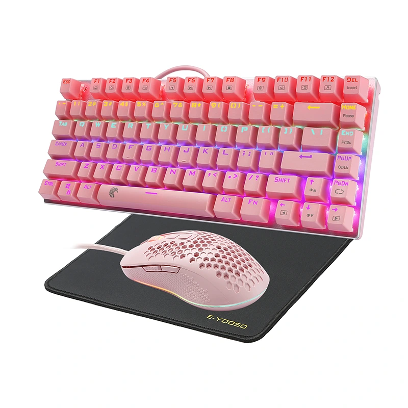有線キーボードとマウスセット マウスパッド付き 81キー