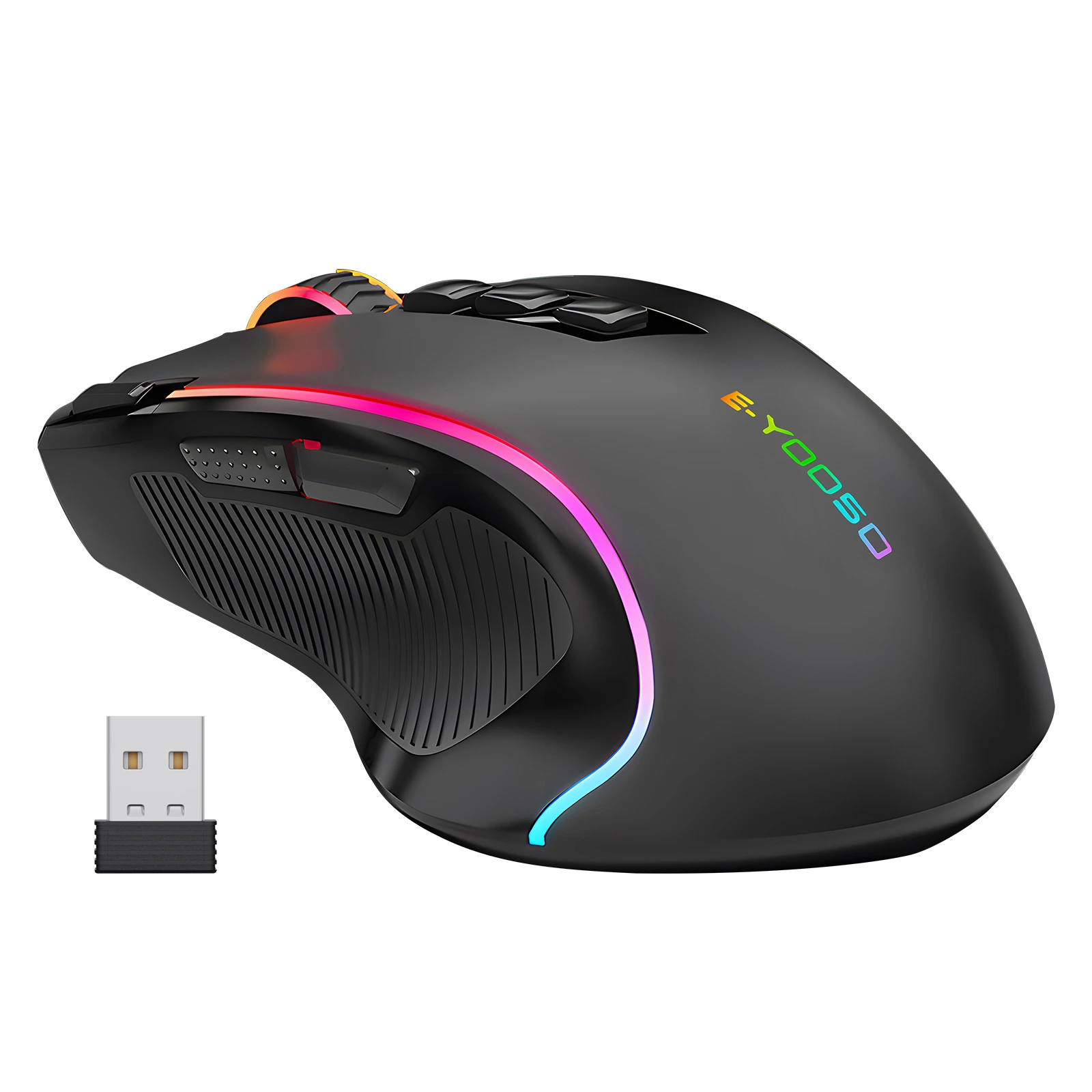ワイヤレスゲーミングマウスRGB 9プログラム可能なボタン